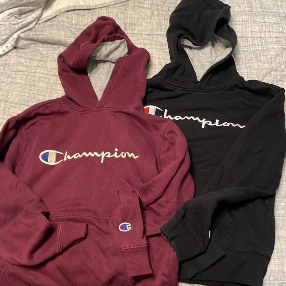 2 boys Champion hoodies